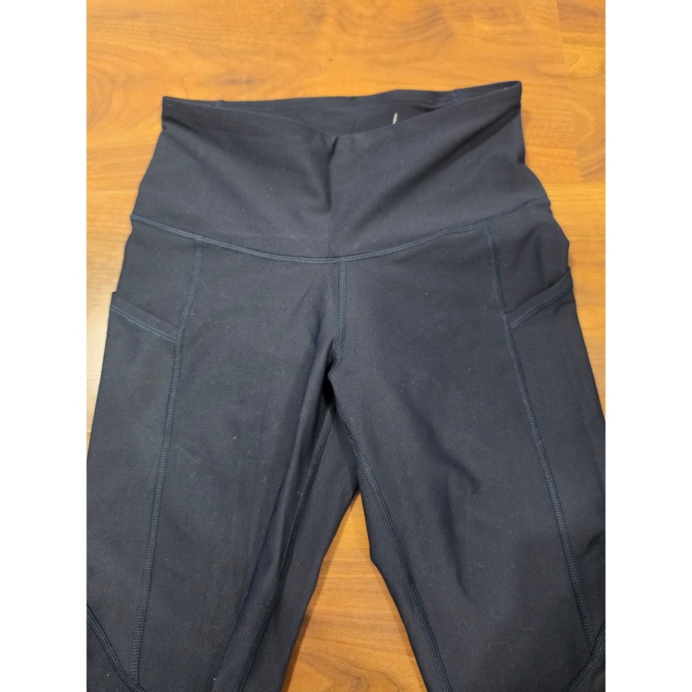 Excellent Old Navy Active Leggings S Navy Blue Powersoft High-Rise Mesh Pockets - Picture 3 of 5